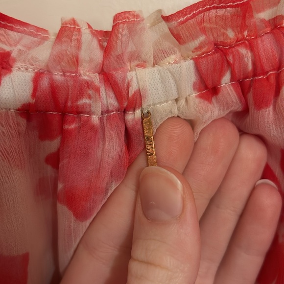 Misa Los Angeles Pink Floral Off the Shoulder Dress - Picture 5 of 6